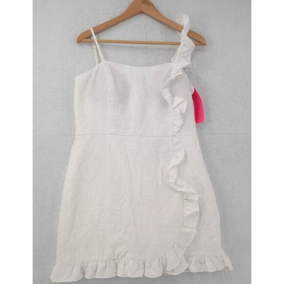 NEW Lilly Pulitzer Martha Short Romper White Pineapple Pucker Jacquard Size 8 - Picture 2 of 9